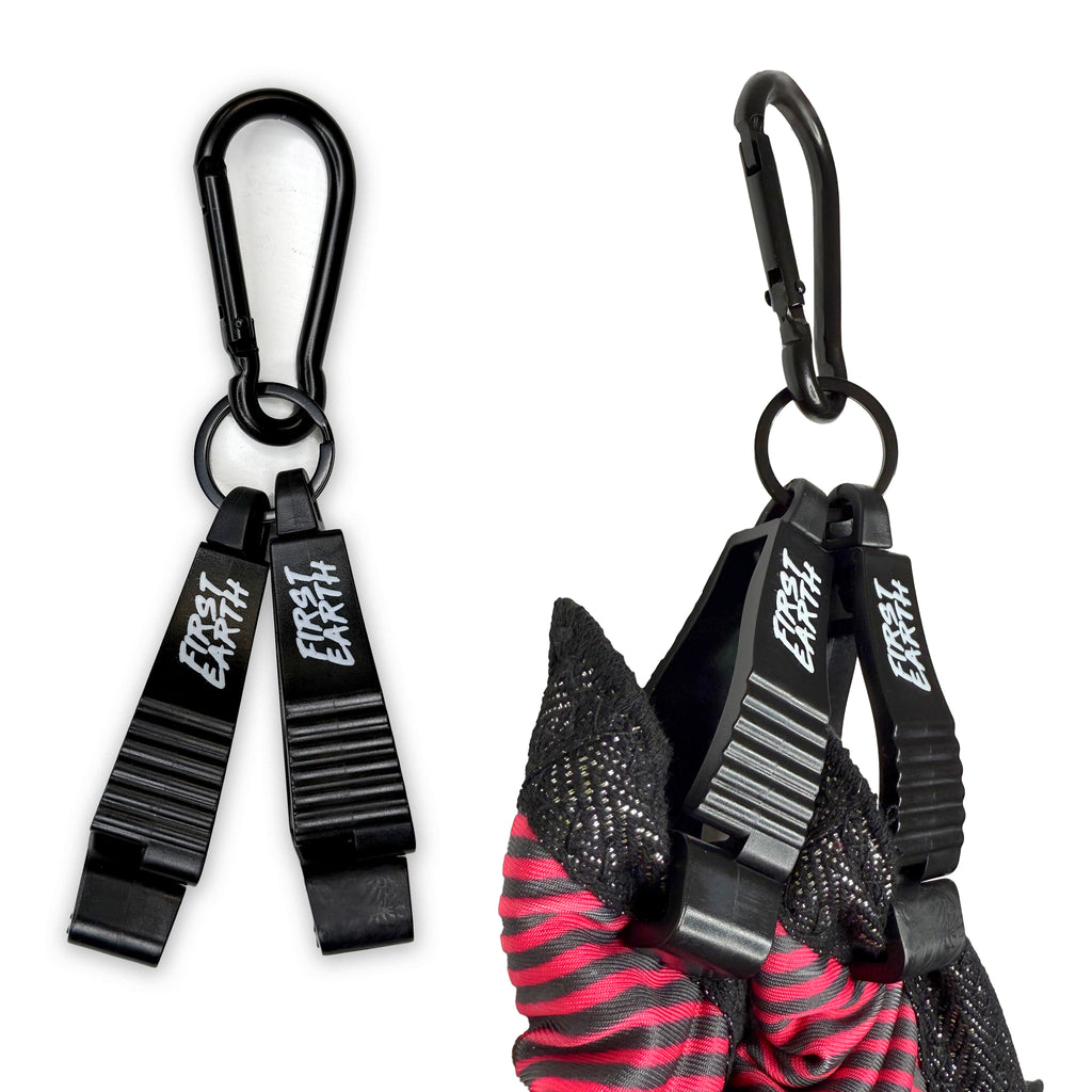 Flow Star carabiner clips by First Earth – secure, durable clamps for spinning Flow Stars, rave-ready accessories available in multiple colors