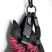 Flow Star carabiner clip by First Earth – black, secure clamps for spinning Flow Star, rave-ready