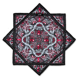 Owl Totem – red spinning flow star by First Earth, bold rave prop with owl totem motif 