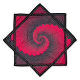 Owl Totem – red spinning flow star by First Earth, bold rave prop with owl totem motif 