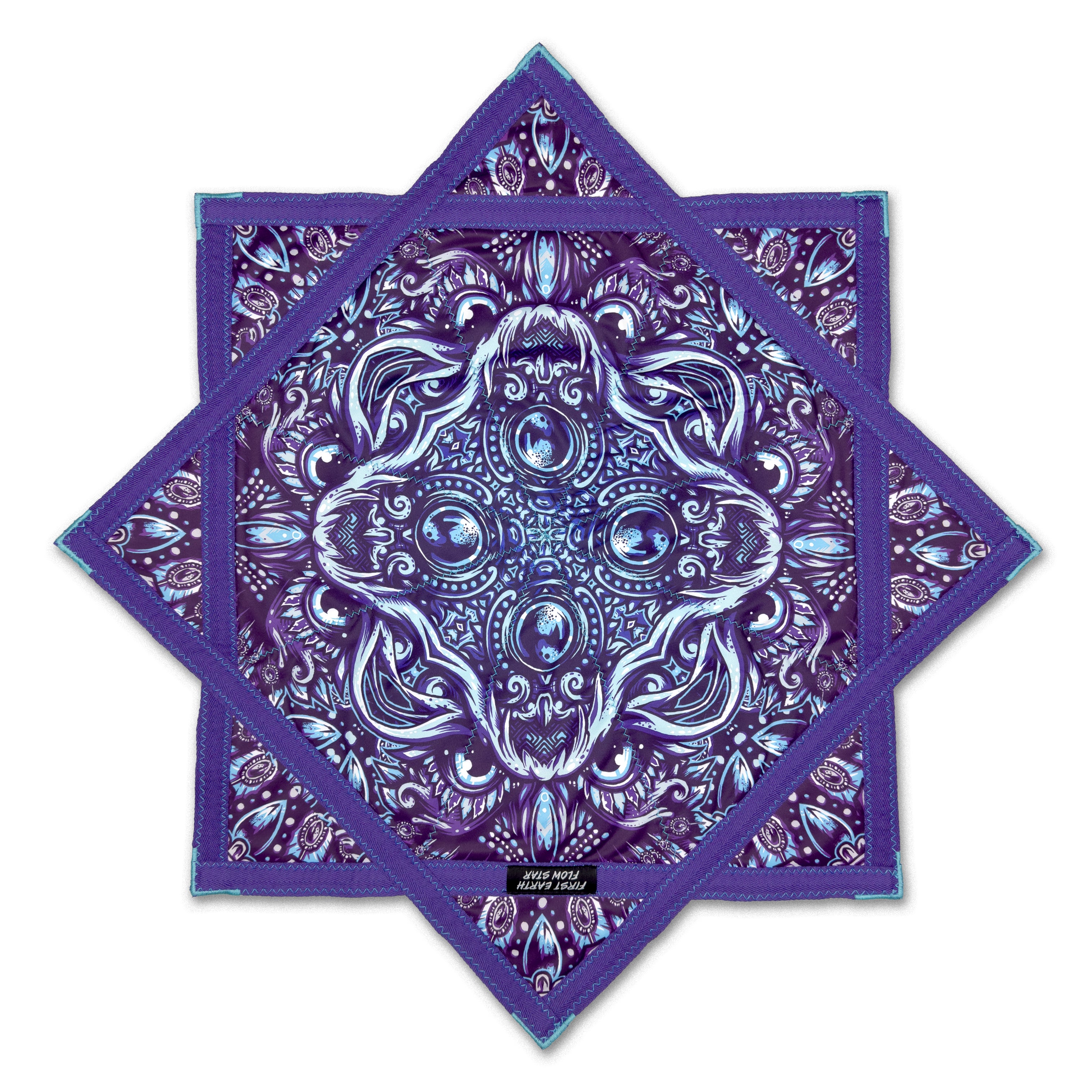 First Earth Owl Totem Flow Star prop for flow arts, spinning, raves, and festival performance