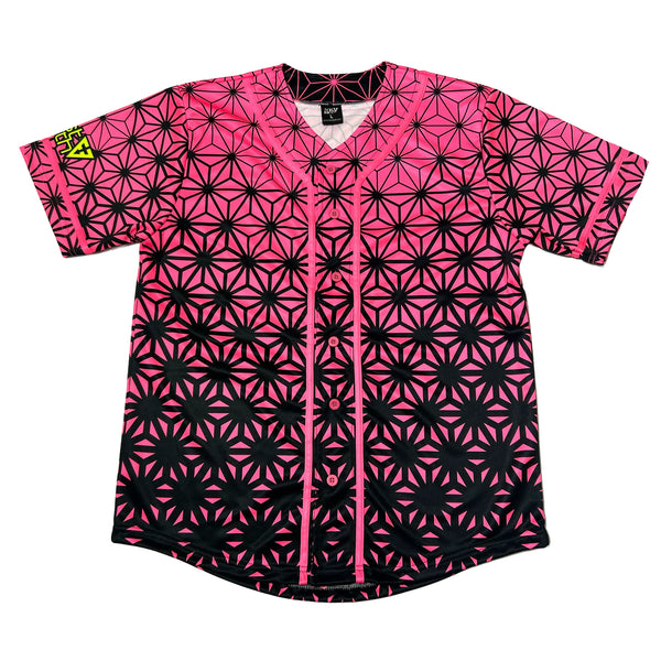 Asanoha Pink - UV - Baseball Jersey