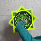 Mini Flower of Life – UV spinning flow star by First Earth, compact rave prop with sacred geometry 