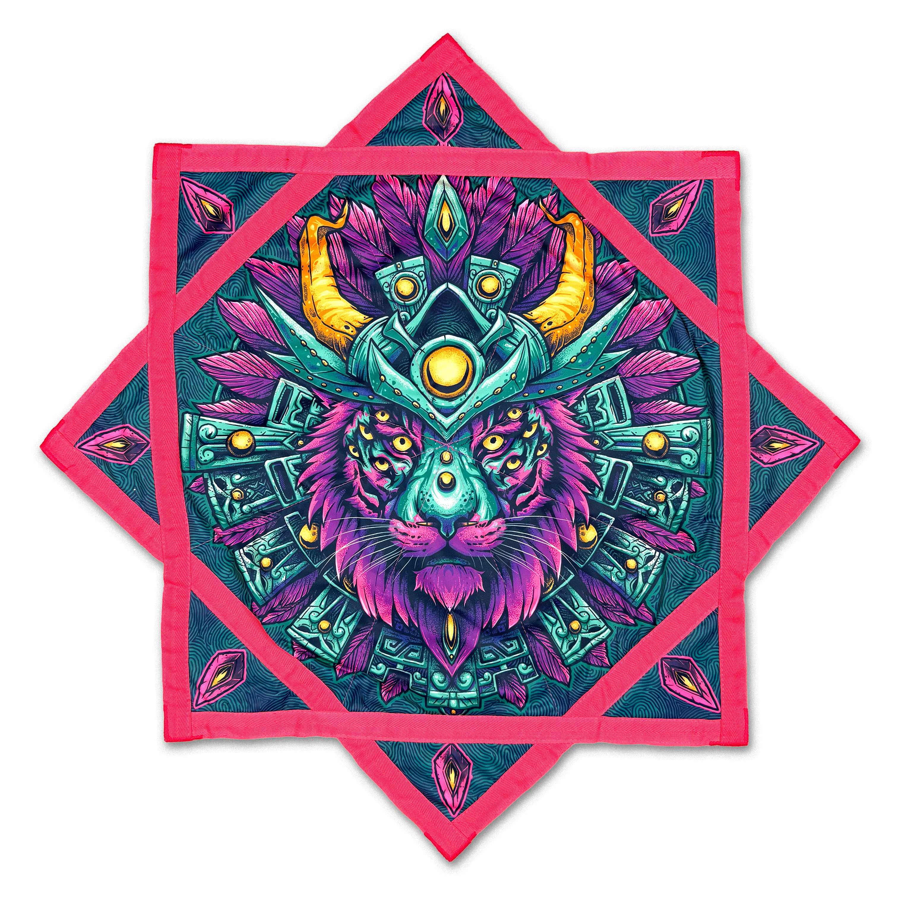 PsyTiger – UV spinning flow star by First Earth, dynamic rave prop with psychedelic tiger art 