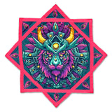 PsyTiger – UV spinning flow star by First Earth, dynamic rave prop with psychedelic tiger art 