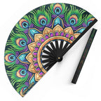 Royal Plume - UV Glow - Hand Fan