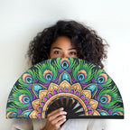 Royal Plume - UV Glow - Hand Fan