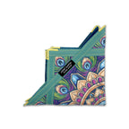 First Earth Royal Plume mini flow star folded into quarters showing peacock artwork