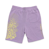 First Earth Flower of Life lavender shorts for rave and festival wear