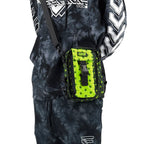 Asanoha yellow sling bag by First Earth – festival-tested, rave-ready bag featuring glowing sacred geometry print, ideal for hands-free flow 