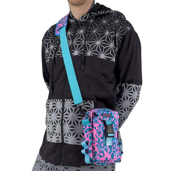 Neon Cheetah - UV - Sling Bag back view