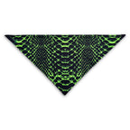 Neon Snake UV glow bandana by First Earth – lightweight rave accessory with glowing serpent design, breathable and UV-reactive for dance floors 