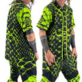 Neon Serpent UV baseball jersey by First Earth – oversized rave jersey with glowing serpent design under blacklight and breathable comfort 