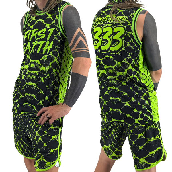 Neon Serpent - UV - Basketball Jersey