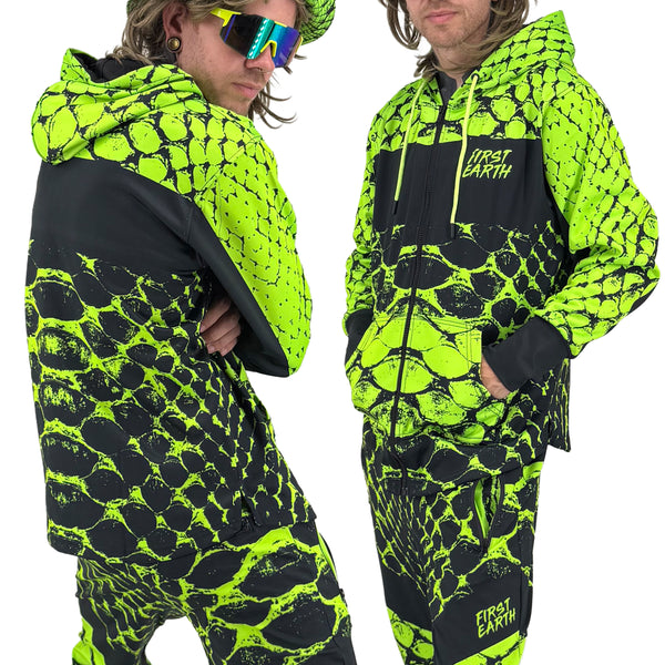 Neon Serpent - UV - Zip Up Hoodie