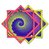 First Earth Spiral 1 Flow Star – UV reactive spiral design spinner perfect for festival and rave flow