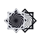 First Earth Mini Spiral 2 UV Flow Star — black and white 20” rave prop designed for fast, smooth spinning.