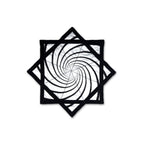 First Earth Mini Spiral 2 UV Flow Star — black and white 20” rave prop designed for fast, smooth spinning.