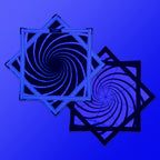 First Earth Mini Spiral 2 UV Flow Star — black and white 20” rave prop designed for fast, smooth spinning.