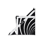 First Earth Spiral 2 UV Flow Star — black and white UV swirl rave prop made for smooth, balanced spinning.