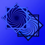 First Earth Spiral 2 UV Flow Star — black and white UV swirl rave prop made for smooth, balanced spinning.