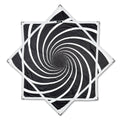 First Earth Spiral 2 48” Mega Kaiju Flow Star — black and white color-switch UV rave prop built for massive, smooth spinning.