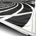First Earth Spiral 2 48” Mega Kaiju Flow Star — black and white color-switch UV rave prop built for massive, smooth spinning.