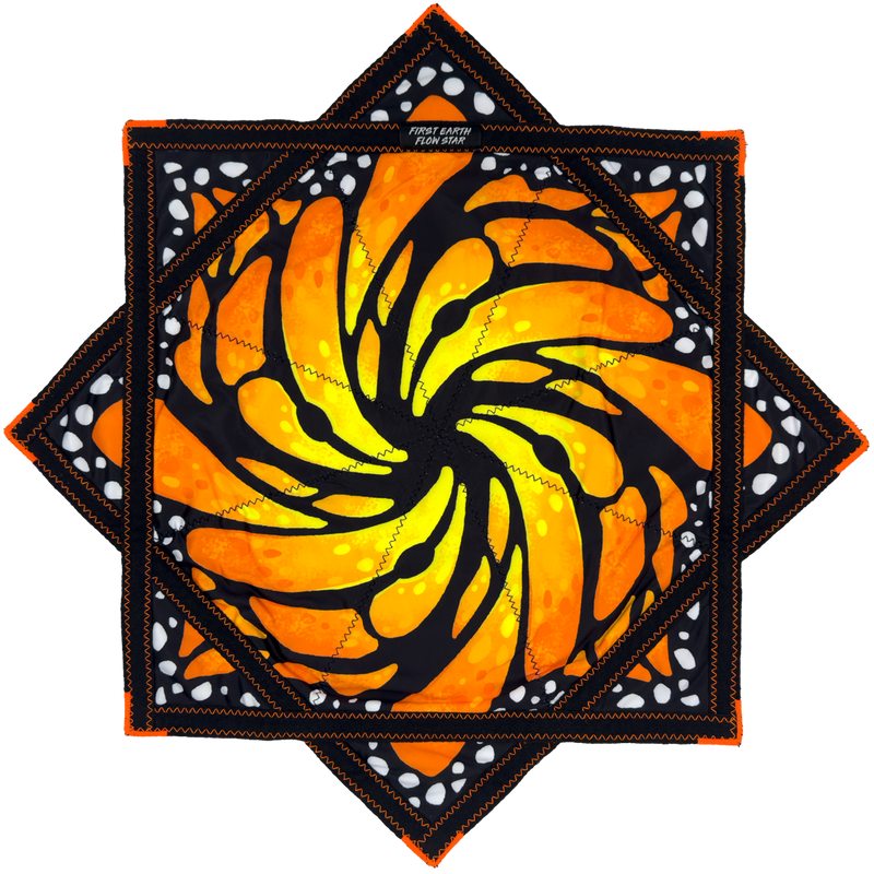 Liquid Butterfly Juice regular flow star front with orange butterfly wing design by First Earth