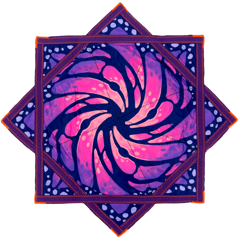 Liquid Butterfly Juice regular flow star back with pink purple butterfly wing design by First Earth