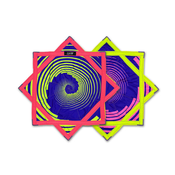 First Earth Mini Spiral 1 UV Flow Star – compact 20-inch UV reactive spinner for festival and rave performances