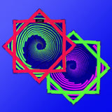 First Earth Mini Spiral 1 UV Flow Star – compact 20-inch UV reactive spinner for festival and rave performances