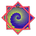 First Earth Spiral 1 Flow Star – UV reactive spiral design spinner perfect for festival and rave flow