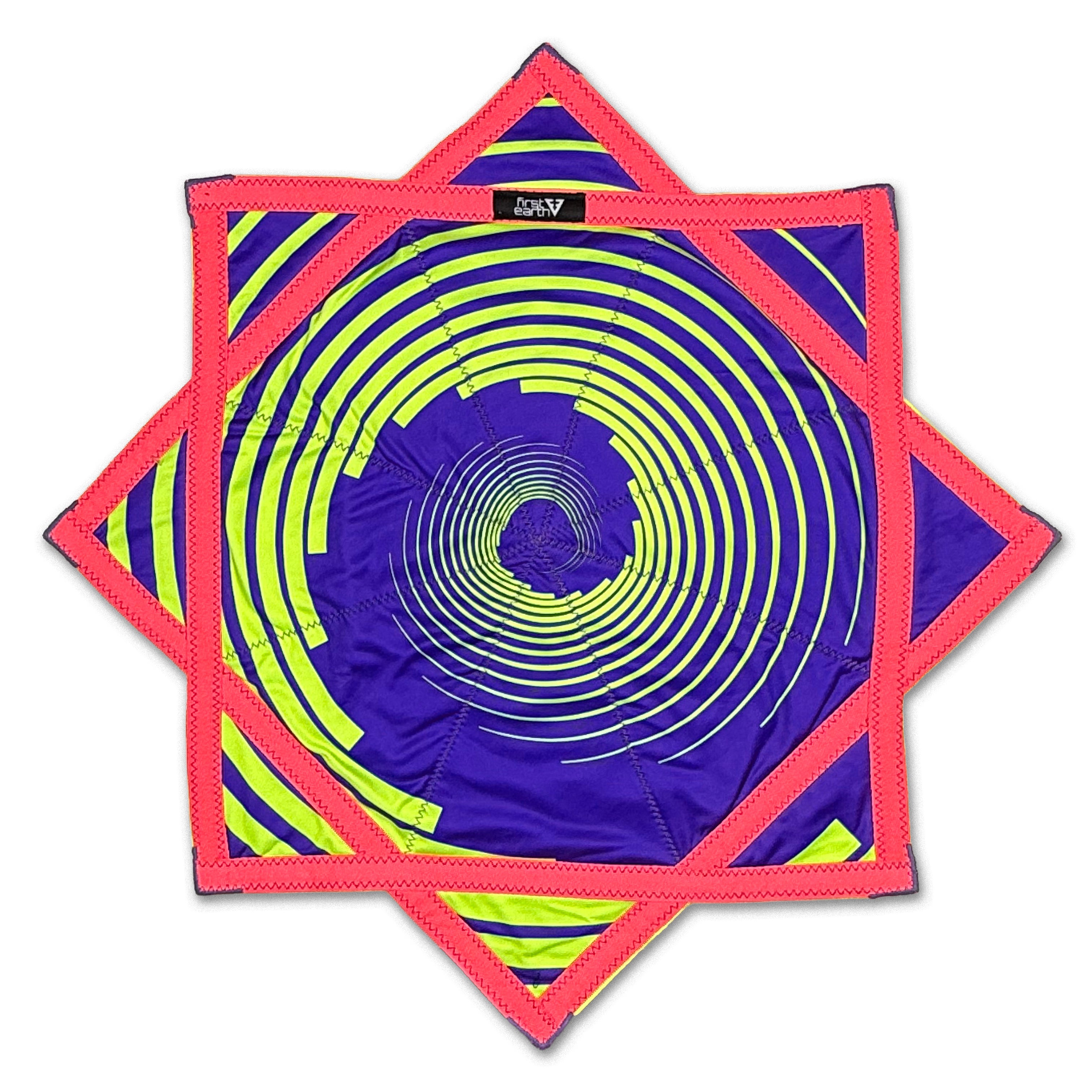 First Earth Spiral 1 Flow Star – UV reactive spiral design spinner perfect for festival and rave flow