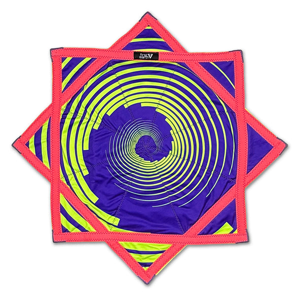 First Earth Spiral 1 Flow Star – UV reactive spiral design spinner perfect for festival and rave flow