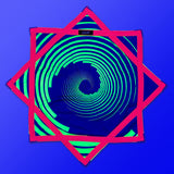 First Earth Spiral 1 Flow Star – UV reactive spiral design spinner perfect for festival and rave flow