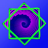 First Earth Spiral 1 Flow Star – UV reactive spiral design spinner perfect for festival and rave flow