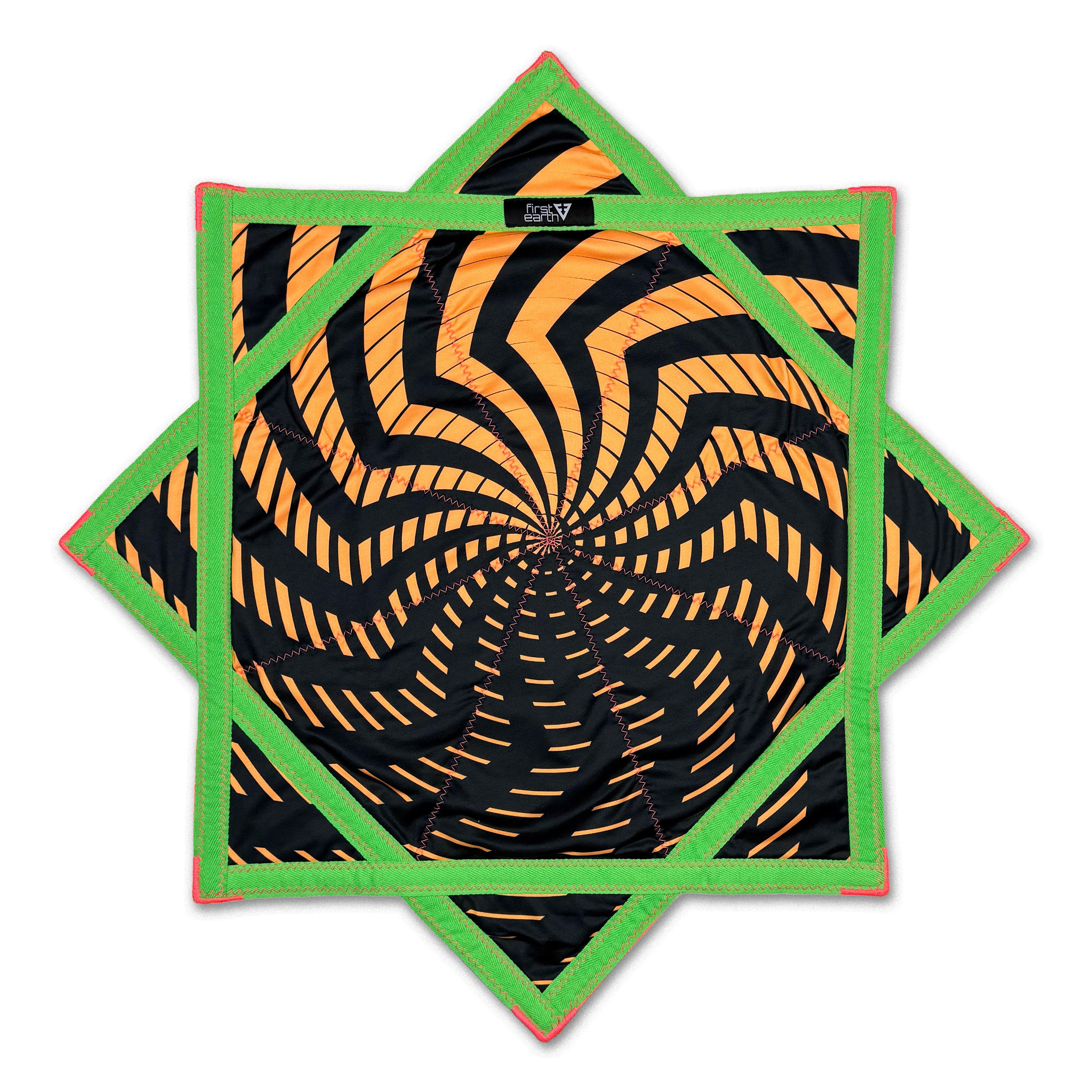 First Earth Spiral 3 Flow Star – UV reactive spiral design spinner perfect for festival and rave flow