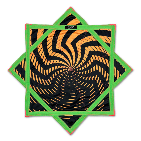 First Earth Spiral 3 Flow Star – UV reactive spiral design spinner perfect for festival and rave flow
