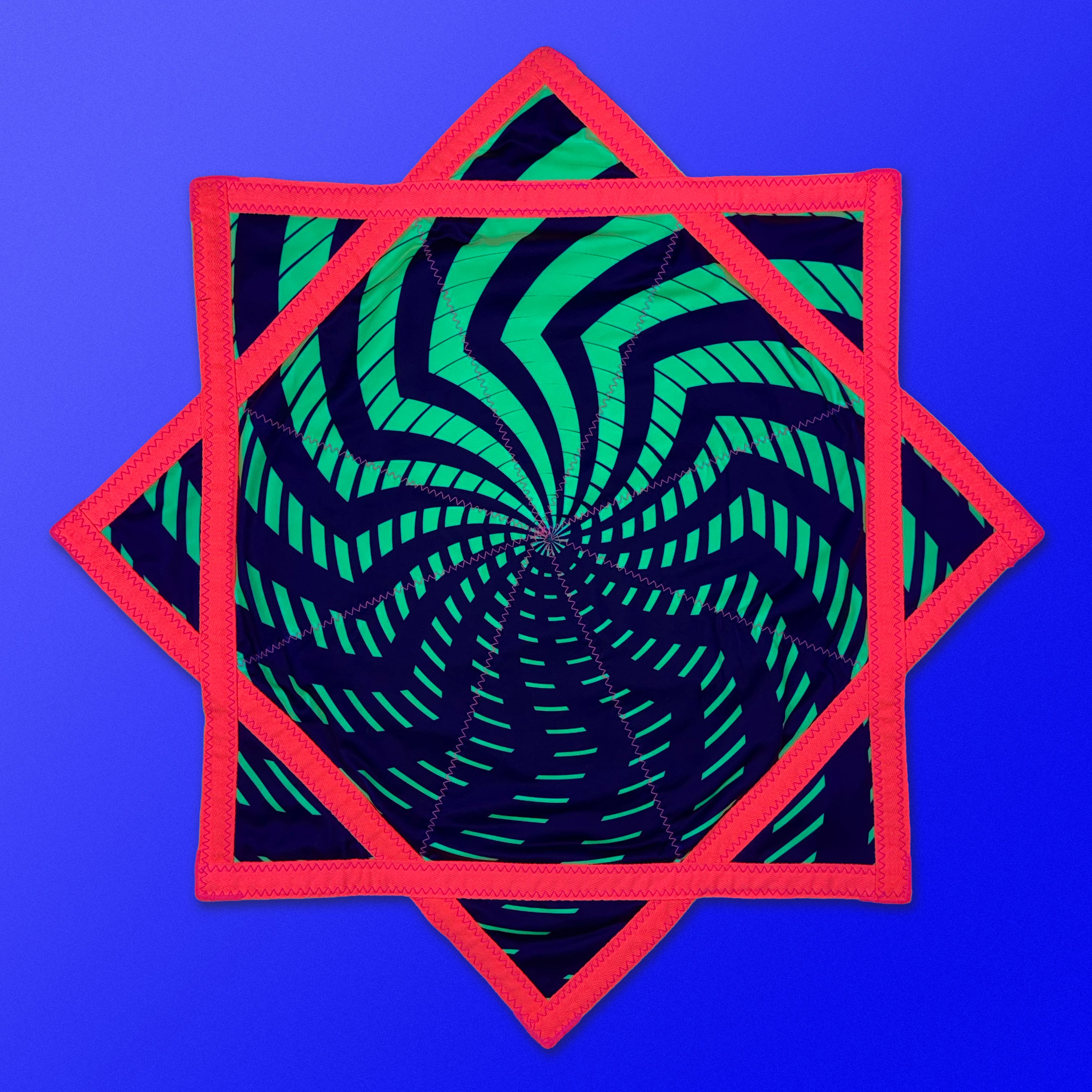 First Earth Spiral 3 Flow Star – UV reactive spiral design spinner perfect for festival and rave flow