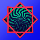 First Earth Spiral 3 Flow Star – UV reactive spiral design spinner perfect for festival and rave flow