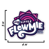 First Earth My Little Flowmie vinyl sticker — colorful festival-style sticker for rave gear, laptops or water bottles.