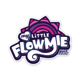 First Earth My Little Flowmie vinyl sticker — colorful festival-style sticker for rave gear, laptops or water bottles.