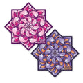 First Earth Chrysanthemum Sunrise and Moonrise 4 inch vinyl sticker designs