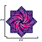 First Earth Liquid Butterfly Juice 4 inch purple and pink butterfly vinyl sticker
