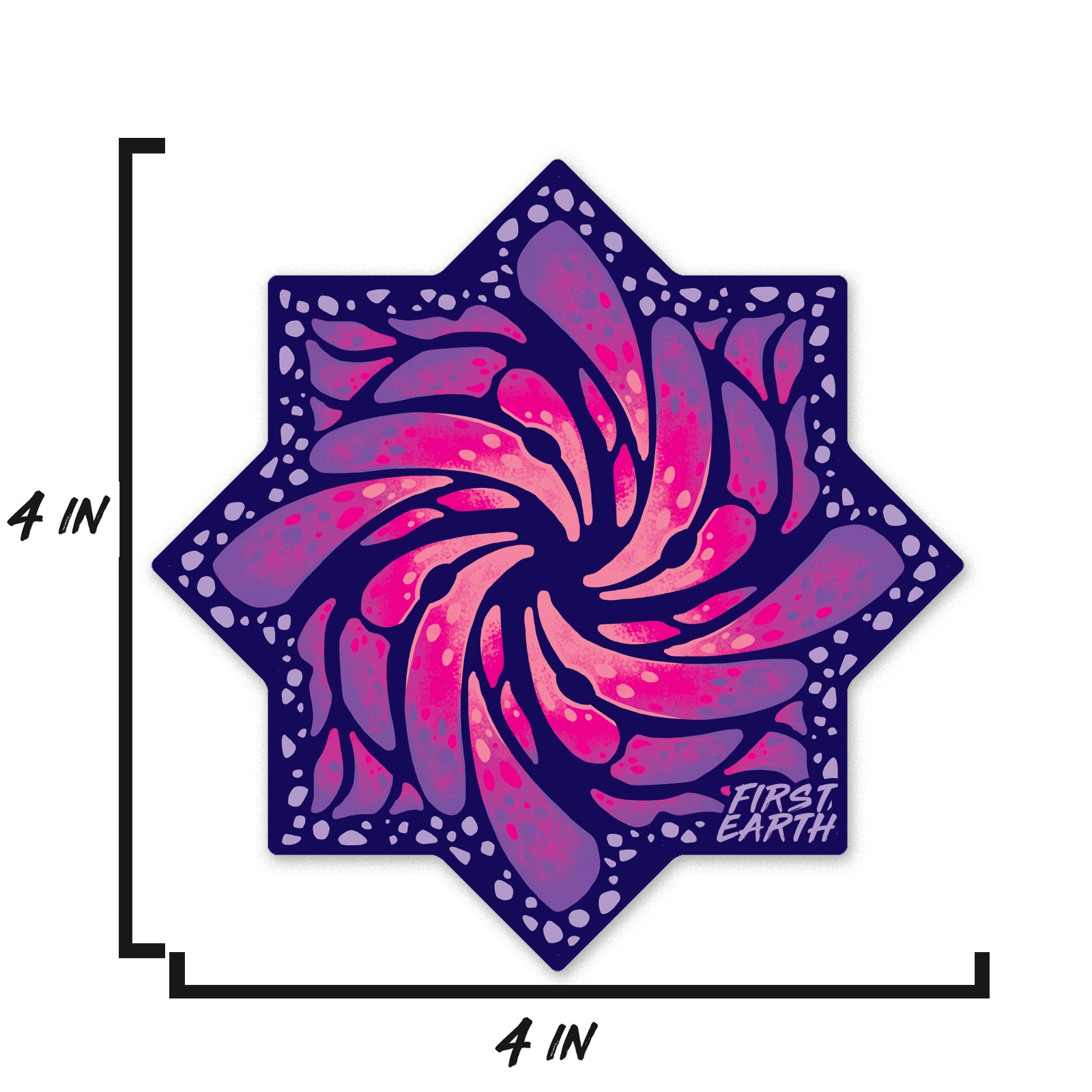 First Earth Liquid Butterfly Juice 4 inch purple and pink butterfly vinyl sticker
