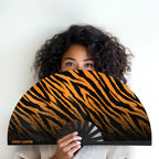 Sacred Stripes - UV Glow - Hand Fan