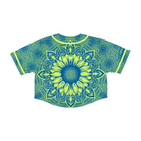 Sunflower of Life - UV - Crop Baseball Jersey