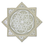 First Earth Sunflower of Life Tan Flow Star – UV reactive spinning flow prop for raves and festivals
