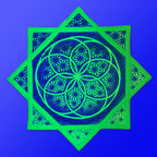 Sunflower of Life – UV spinning flow star by First Earth, sacred geometry rave prop for festivals and flow arts