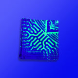 Sunflower UV glow bandana by First Earth – lightweight rave accessory with glowing floral design under blacklight, breathable and bold 